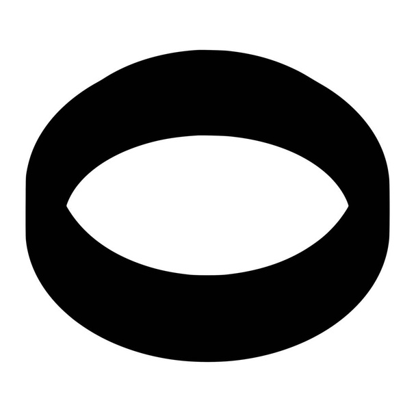 Vectorsilhouet van ringen op witte achtergrond - Vector, afbeelding