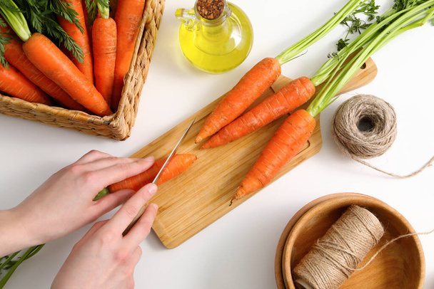 Conceito de ingrediente para alimentação saudável e nutrição - cenoura - Foto, Imagem