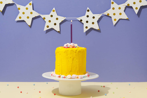 Concept of Happy Birthday, holiday Birthday cake - Fotó, kép