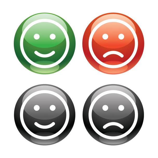 Colorful smile icons - Vector, Image