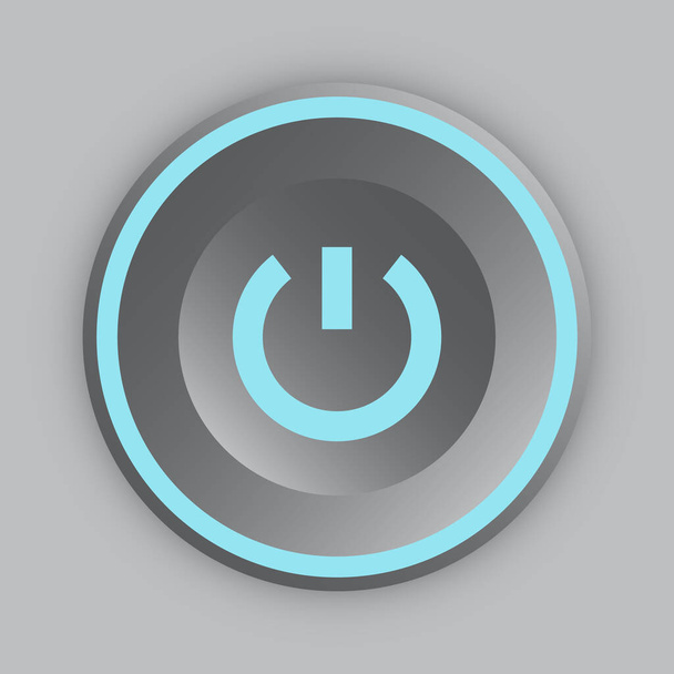 3d Realistic Start Button, Engine Start Button, Power On Button Vector Symbol For Web and Mobile Apps and Other Social Media Design Elements - Διάνυσμα, εικόνα