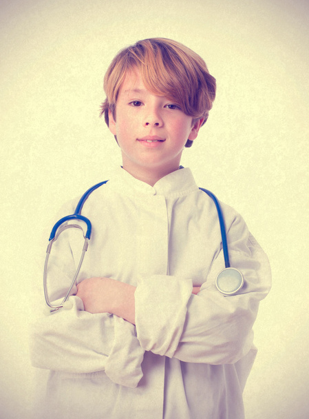 Medical child with arms crossed - Zdjęcie, obraz