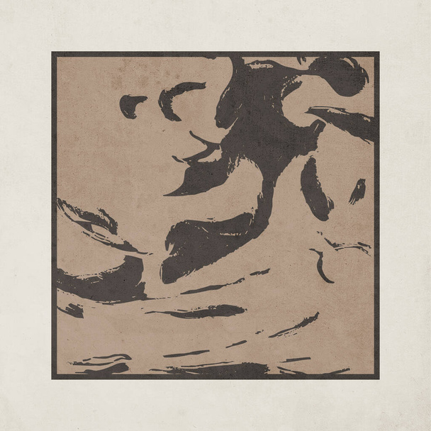 Ilustração abstrata para impressão, padrão de tecido, para uso em gráficos. Inspiração pelo trabalho de Matisse - Foto, Imagem
