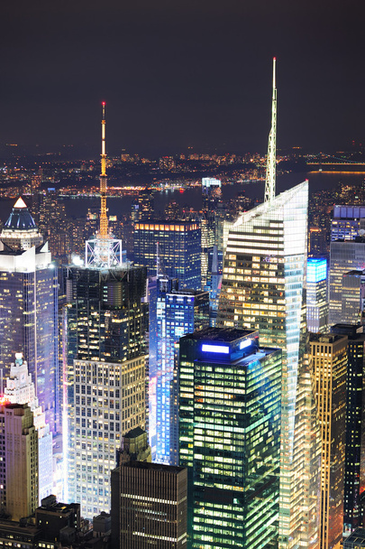 New York City Manhattan Zeiten quadratische Nacht - Foto, Bild
