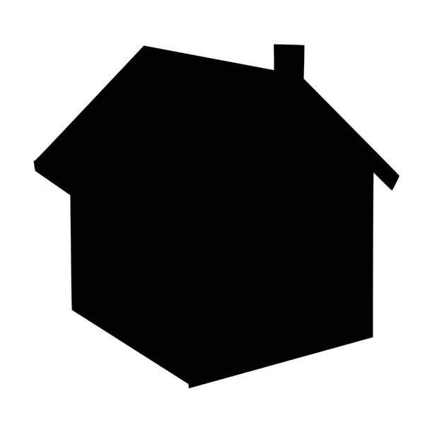 Vector σιλουέτα του σπιτιού σε λευκό φόντο - Διάνυσμα, εικόνα