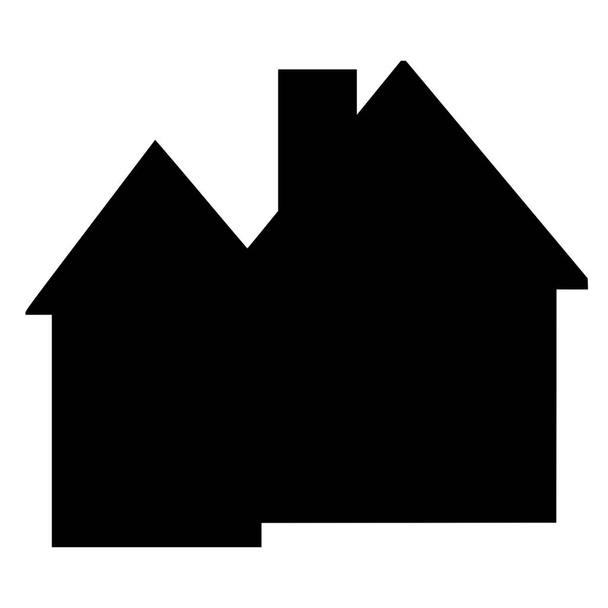 Beyaz arkaplandaki evin vektör silueti - Vektör, Görsel