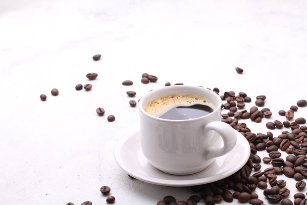 cup of coffee on white background - Foto, Imagem