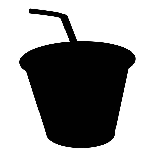 Silhouette vectorielle des boissons aux jus de fruits sur fond blanc - Vecteur, image