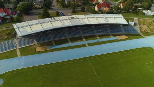 Mosir Stadyumu, Pila Stadyumu, hava manzaralı Polonya. Yüksek kalite 4k görüntü - Video, Çekim