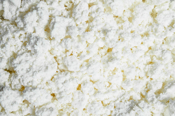 Cottahe cheese texture. Top view - Foto, Imagem