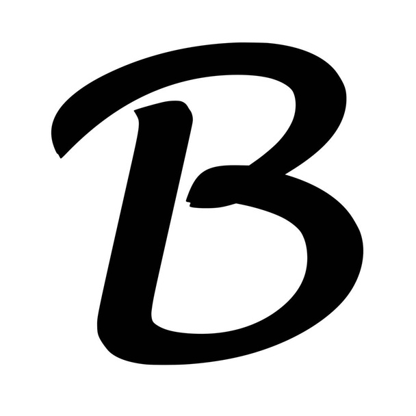 Sílhueta vetorial de letras alfabéticas sobre fundo branco - Vetor, Imagem