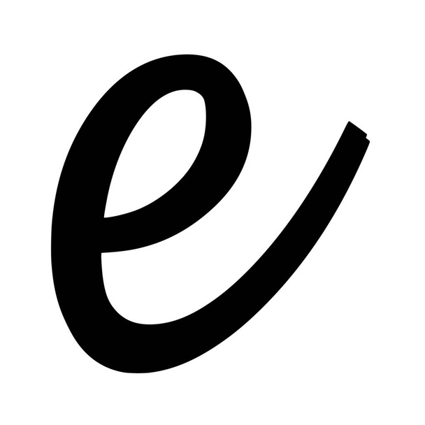 Векторный силуэт букв алфавита на белом фоне - Вектор,изображение