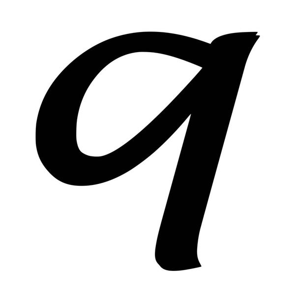 Silueta vectorial de letras del alfabeto sobre fondo blanco - Vector, imagen
