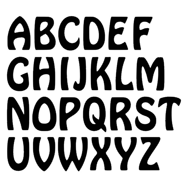 Vector silhouette of Alphabet Letters on white background - Vektori, kuva