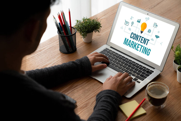 Content marketing for modish online business and e-commerce marketing strategy - Valokuva, kuva