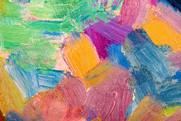 Olieverfschilderij abstracte penseelstreken - Foto, afbeelding