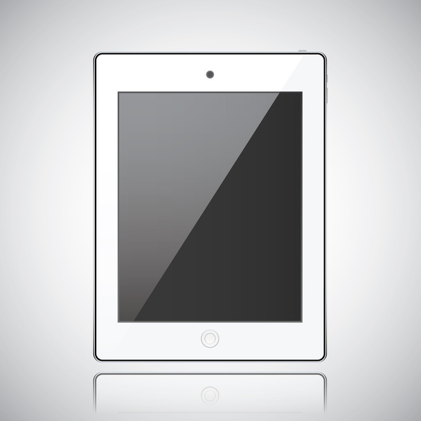 Uusi realistinen tabletti moderni tyyli harmaa tausta raflection
 - Vektori, kuva