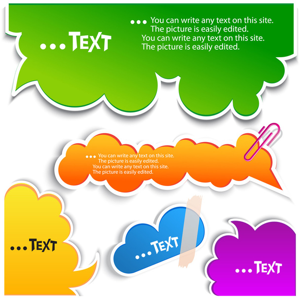 Colorful bubbles for speech - Vector, Image