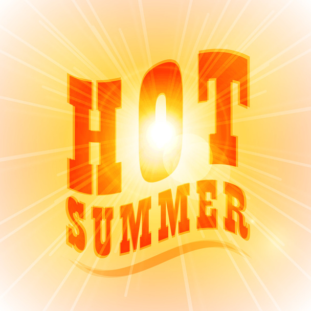 Sun Sunburst Pattern. Hot Summer - Вектор, зображення