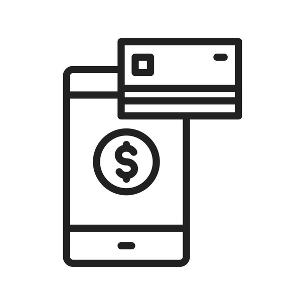 Mobile Payment icon vector image. Suitable for mobile application web application and print media. - Вектор,изображение