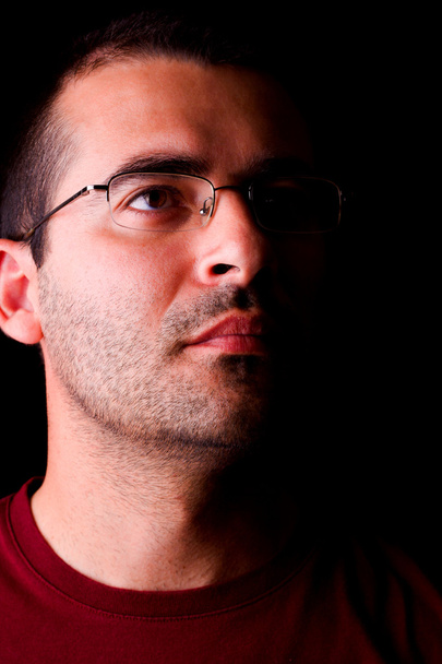 Male man with glasses - Φωτογραφία, εικόνα
