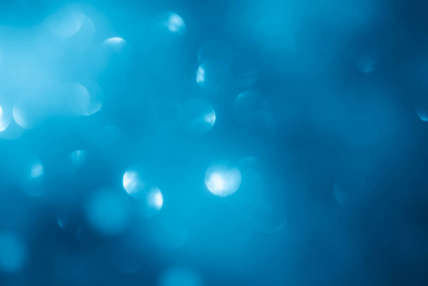 Turquoise lights abstract bokeh background. Blue lights. - Foto, imagen