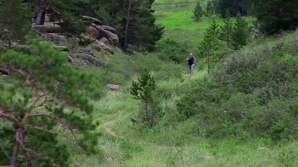 山にジョギング男 - 映像、動画
