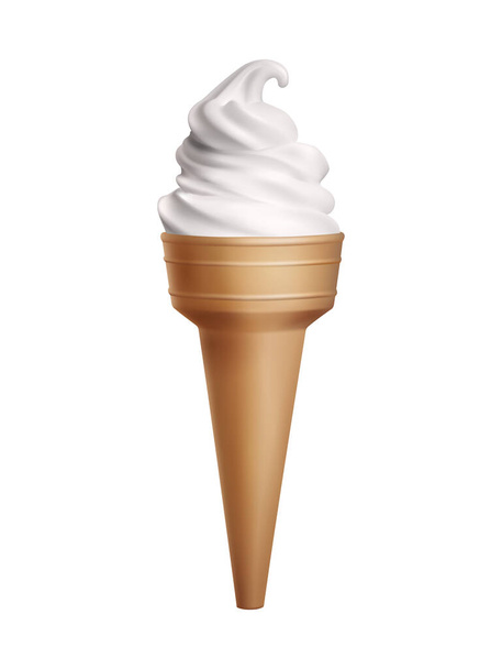 Реалістична композиція морозива з ізольованими іконками смачних солодощів Векторні ілюстрації
 - Вектор, зображення