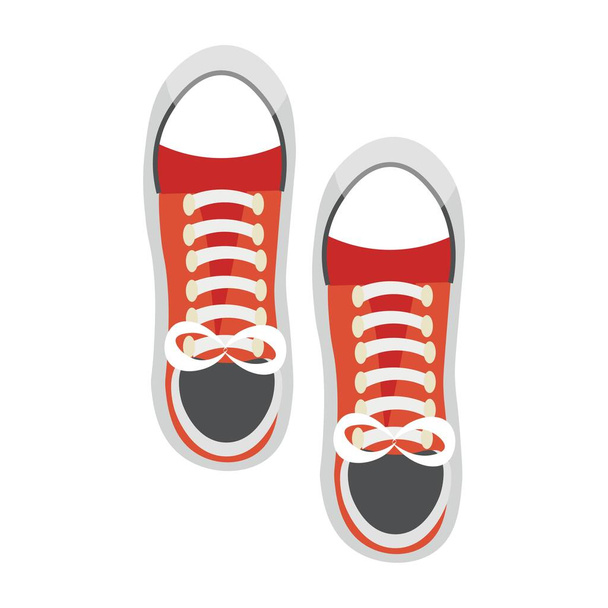 Par de zapatos de goma sobre fondo blanco - Vector, imagen