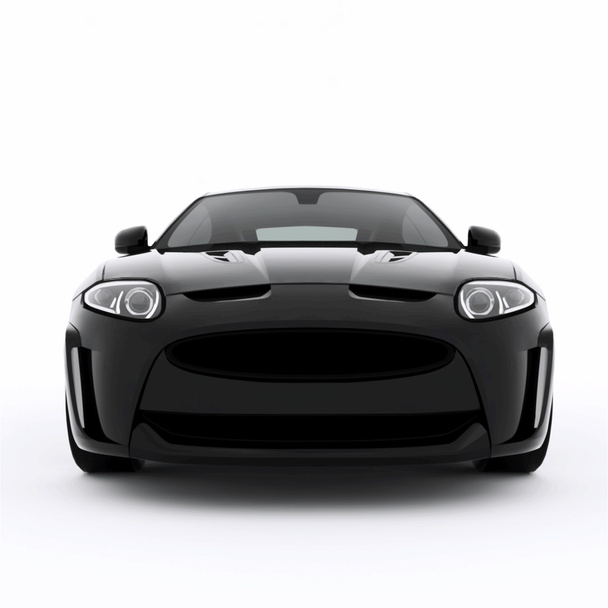 Дуже швидкий спортивний чорний автомобіль
 - Вектор, зображення