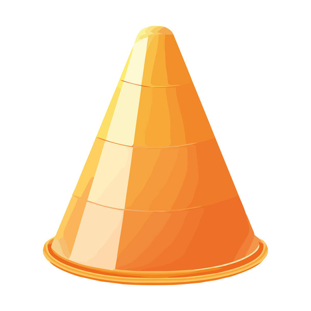 traffic cone, symbol of construction industry icon isolated - Vector, imagen