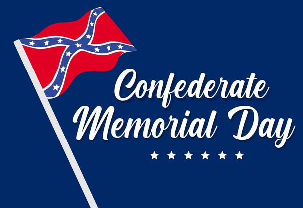 confederate heroes day remember and honor - Vector, Image