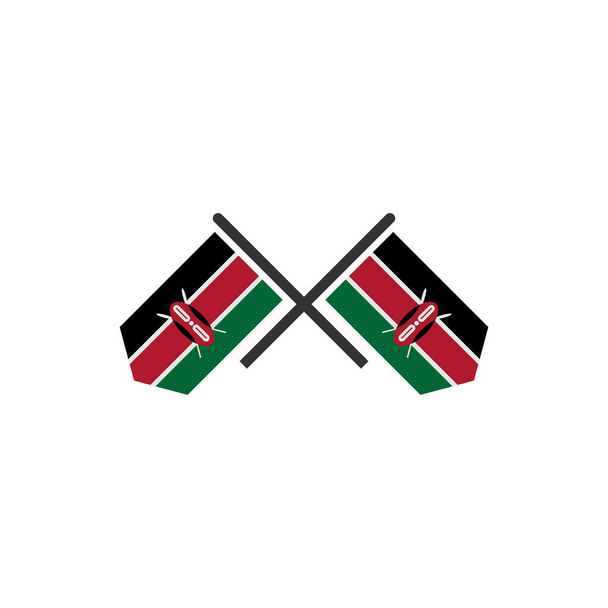 Kenya flags icon set, Kenya independence day icon set vector sign symbol - Vector, Image