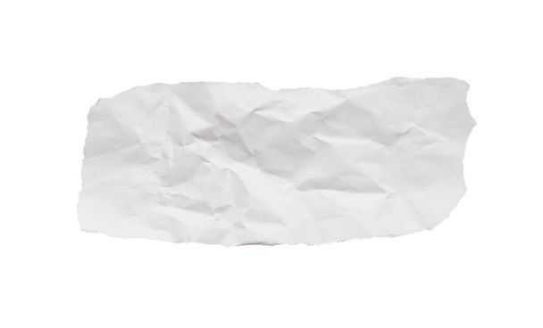 白い背景に隔離された白い紙の涙 - 写真・画像