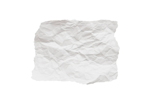 piece of white paper tear isolated on white background - Zdjęcie, obraz