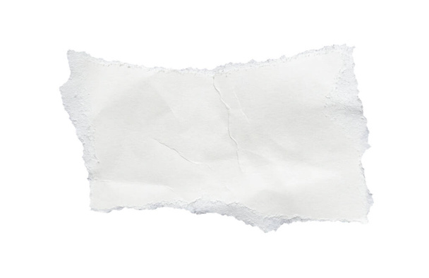 白い背景に隔離された白い紙の涙 - 写真・画像