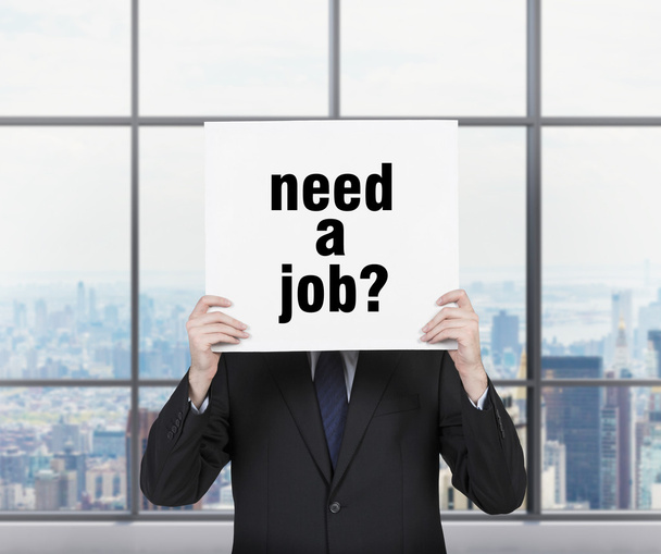 poster with need a job - Фото, изображение