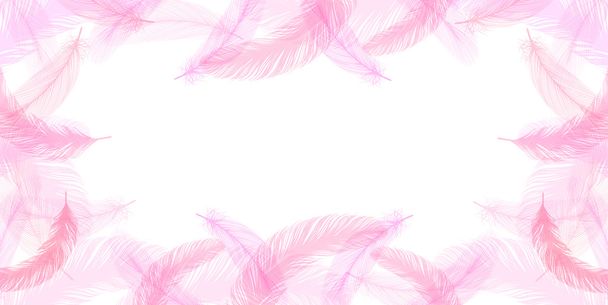 Feather pink background - Vector, Image