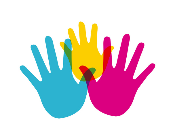 diversiteit handen  - Vector, afbeelding
