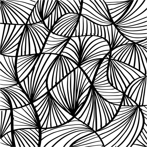 Black and white abstract lines background - Vektör, Görsel