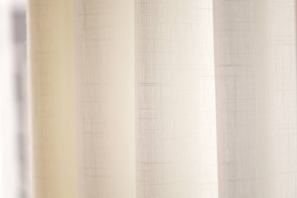 pastel color curtains close-up texture - Foto, Imagem