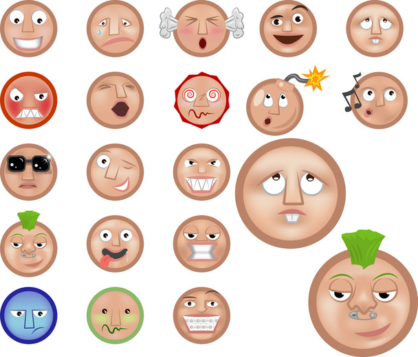 emoticons pictogrammenset - Vector, afbeelding