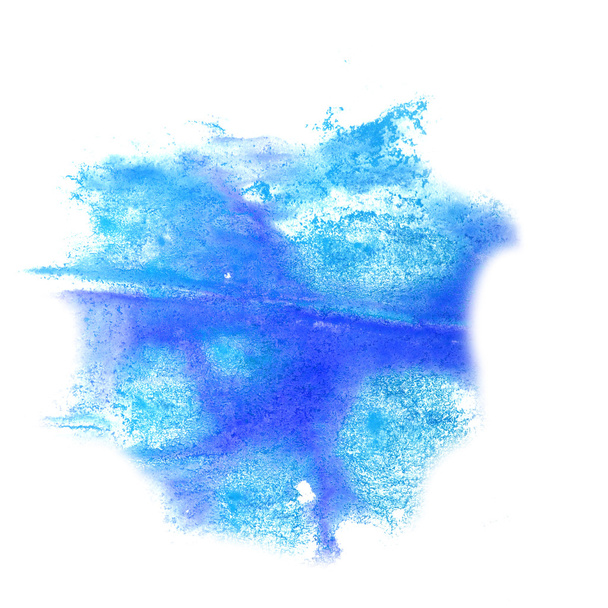 abstract isolated Dark blue watercolor stain raster illustration - Zdjęcie, obraz