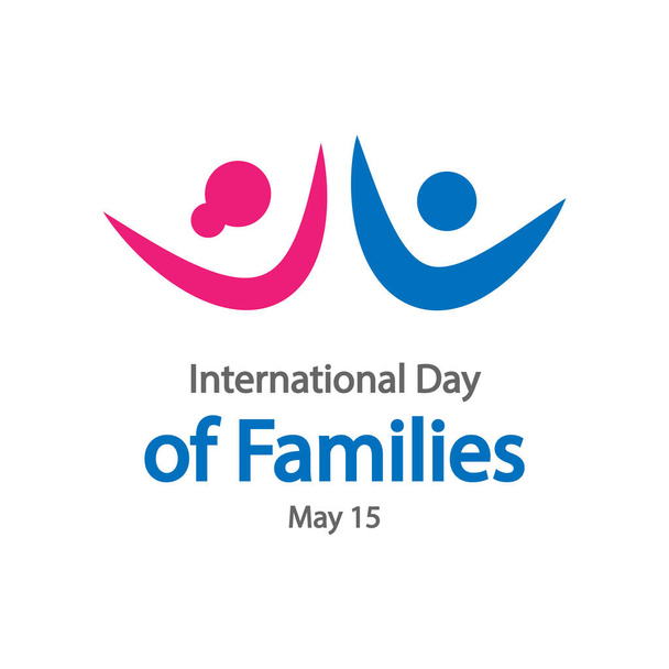 Families Day International logo, vector art illustration. - Vektör, Görsel