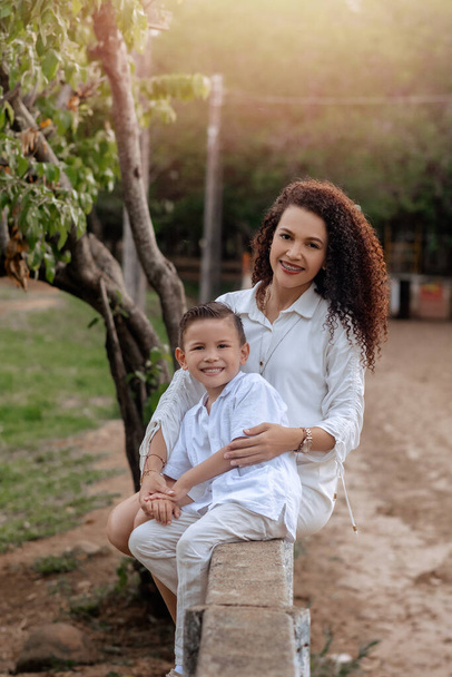 mom and son sharing a wonderful afternoon full of love and joy - Фото, изображение