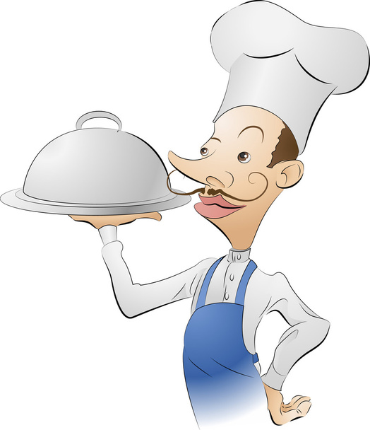 シェフの料理の図 - ベクター画像
