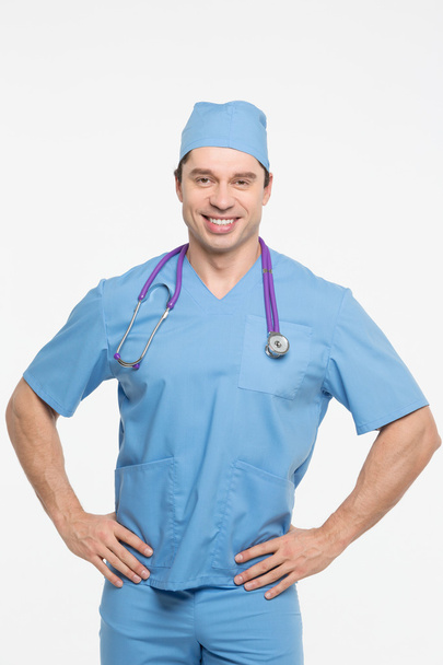 medical doctor on white background - Фото, изображение