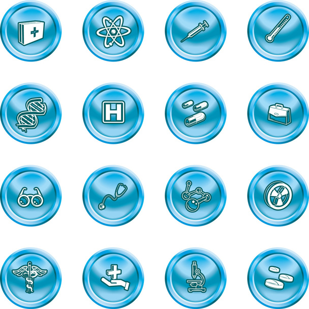 iconos de medicina y ciencia
 - Vector, imagen