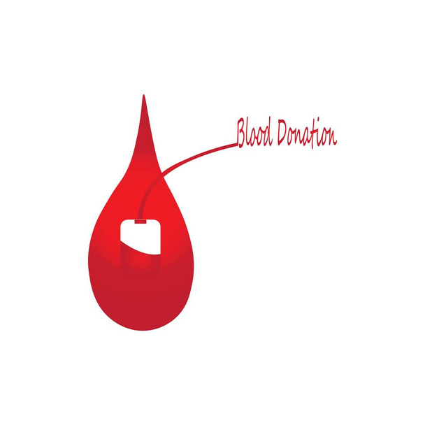 sangre ilustración icono logo vector diseño - Vector, Imagen