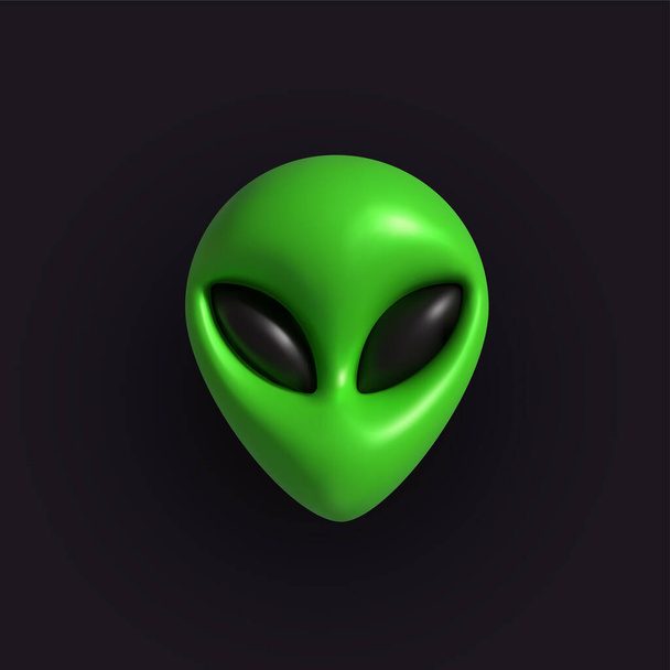 Inflatable Alien. Inflated 3D element with the plasticine effect. Vector illustration - Vecteur, image